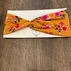 Knotted Headband, Handmade, Floral, Yellow-Brand new!